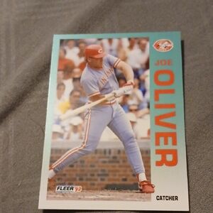Fleer '92 Joe Oliver Baseball Card